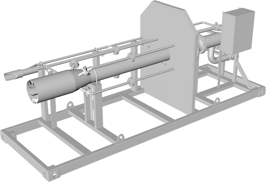 Горизонтальная факельная установка